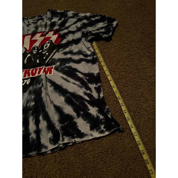 Liquid Blue KISS Destroyer 76 Tour Tie Dye Graphic Band T-Shirt Size XL - Picture 5 of 5